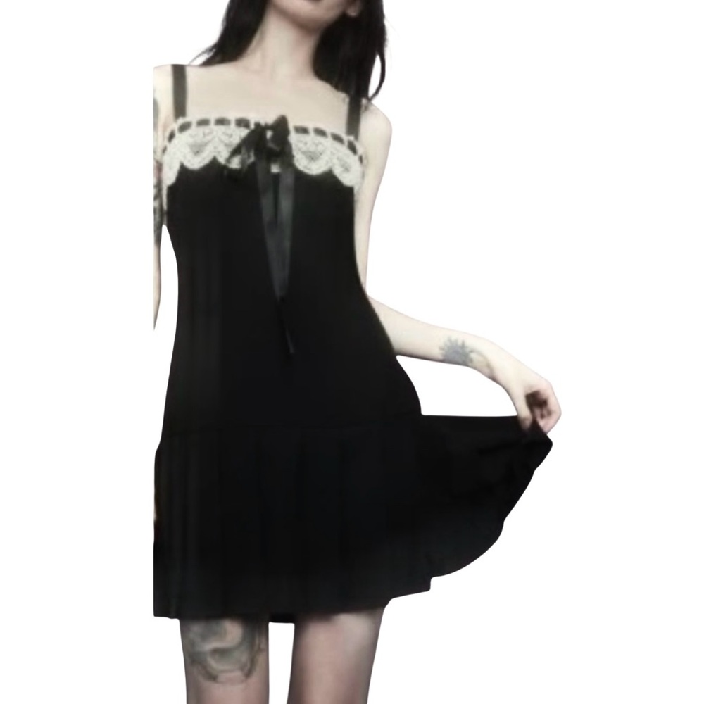 Widow Lesser Evil Pleated Mini Dress